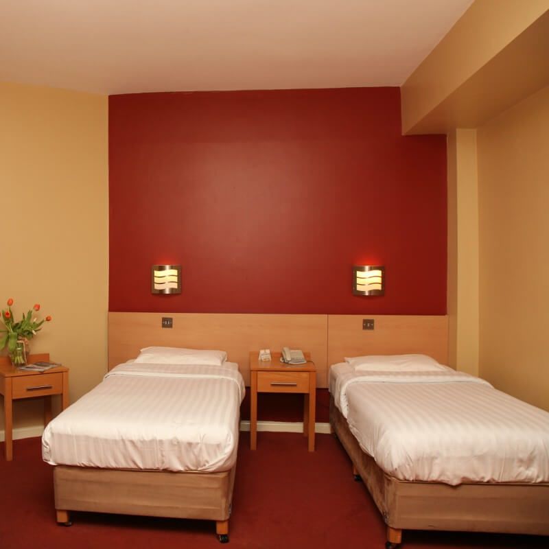 Comfortable and spacious twin room at The Harding Hotel 